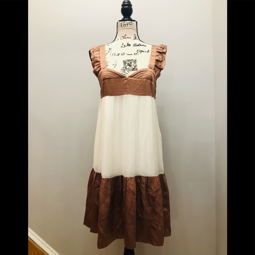 NWOT Beautiful one-of-a-kind design pink and white dress